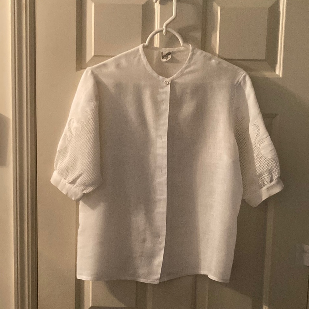 Vintage 80’s Linen Blend blouse
